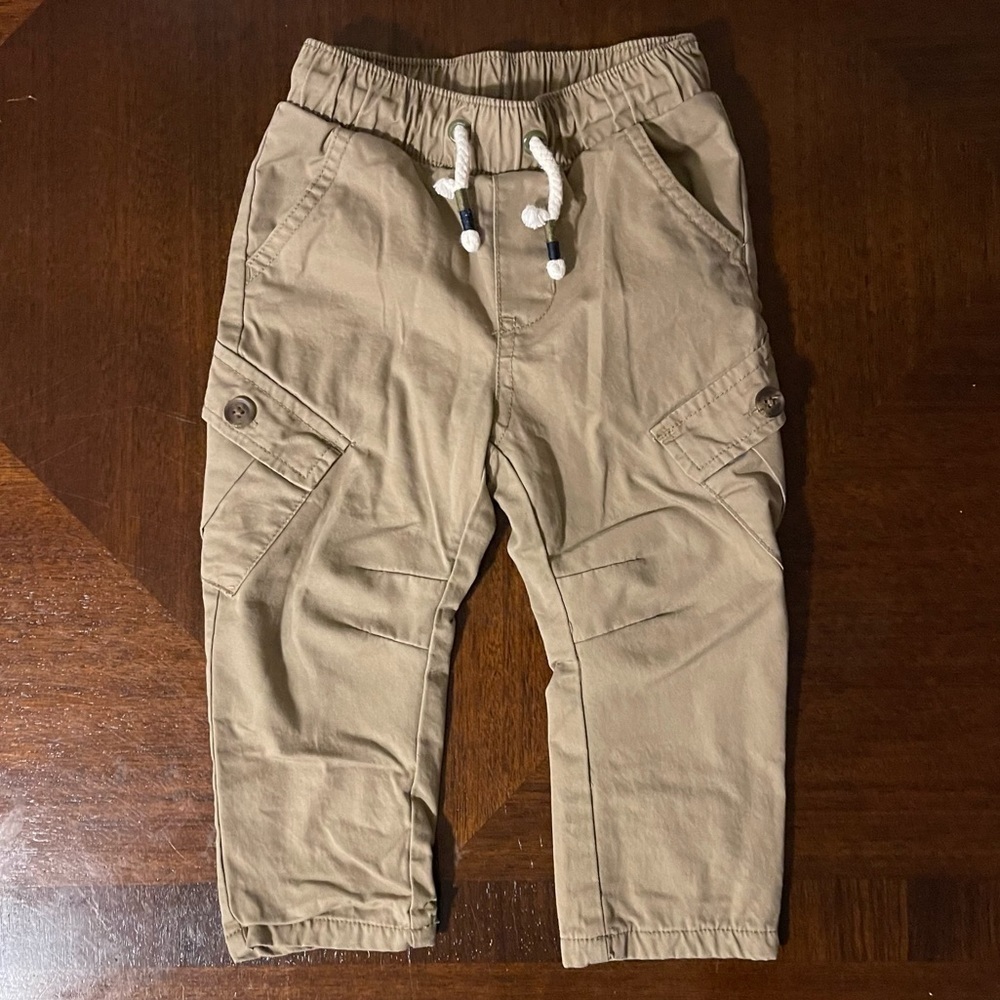 Cat & Jack | soft lined khaki cargo style pants | 18 mo